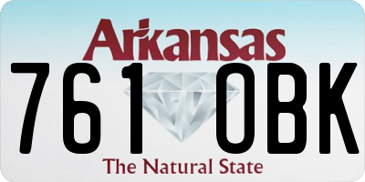 AR license plate 761OBK