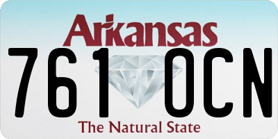 AR license plate 761OCN