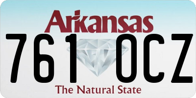 AR license plate 761OCZ