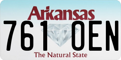 AR license plate 761OEN