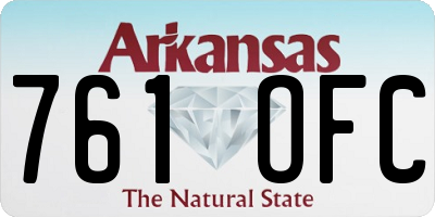 AR license plate 761OFC