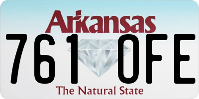 AR license plate 761OFE