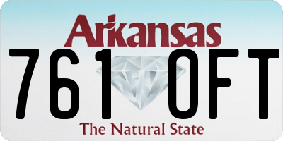 AR license plate 761OFT