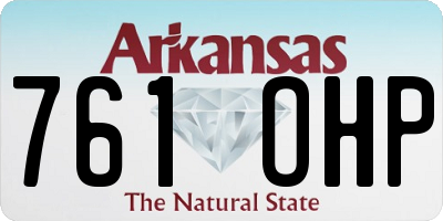 AR license plate 761OHP