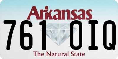 AR license plate 761OIQ