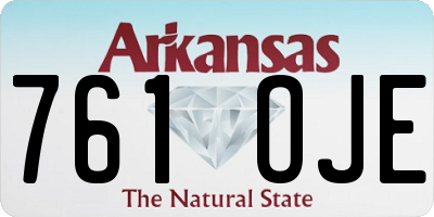 AR license plate 761OJE