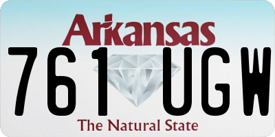 AR license plate 761UGW