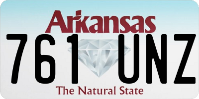 AR license plate 761UNZ