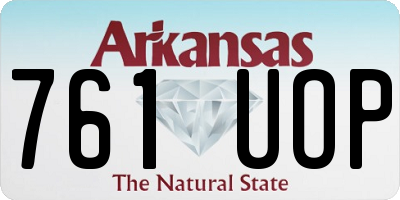 AR license plate 761UOP