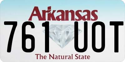 AR license plate 761UOT