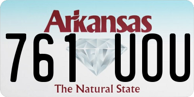 AR license plate 761UOU