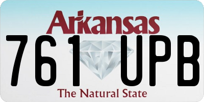 AR license plate 761UPB