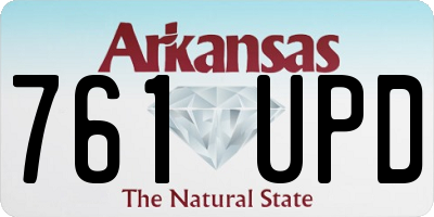 AR license plate 761UPD