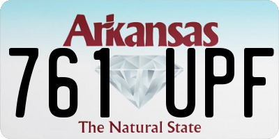 AR license plate 761UPF