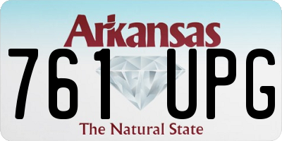 AR license plate 761UPG