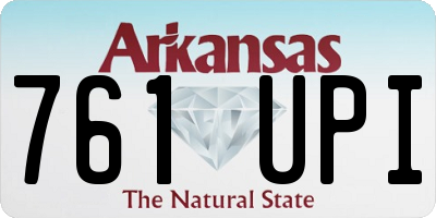 AR license plate 761UPI
