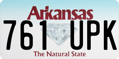 AR license plate 761UPK