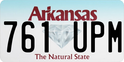AR license plate 761UPM