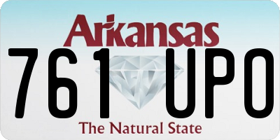 AR license plate 761UPO
