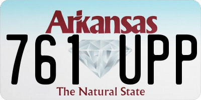 AR license plate 761UPP