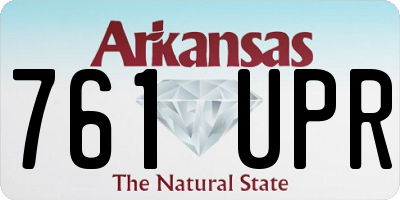 AR license plate 761UPR