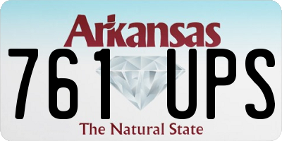 AR license plate 761UPS