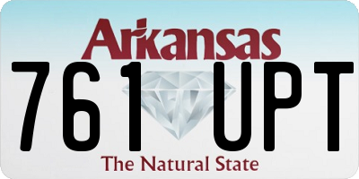AR license plate 761UPT