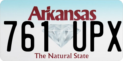 AR license plate 761UPX
