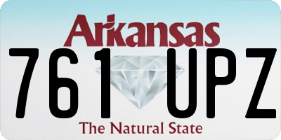 AR license plate 761UPZ