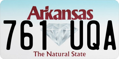 AR license plate 761UQA