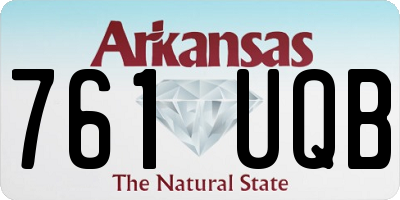 AR license plate 761UQB