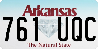 AR license plate 761UQC