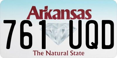 AR license plate 761UQD