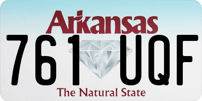 AR license plate 761UQF