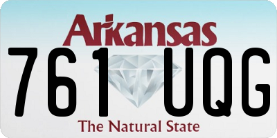 AR license plate 761UQG