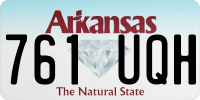 AR license plate 761UQH
