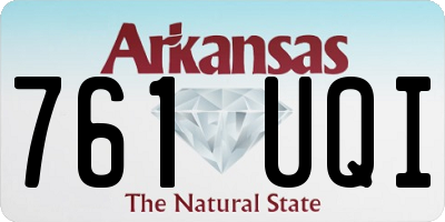 AR license plate 761UQI