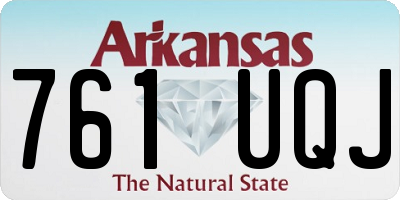 AR license plate 761UQJ