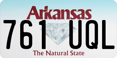 AR license plate 761UQL