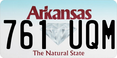 AR license plate 761UQM