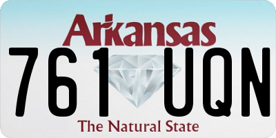 AR license plate 761UQN