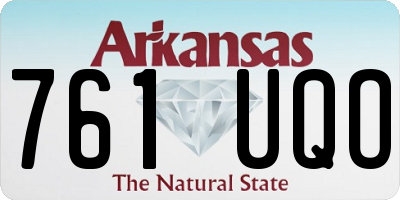 AR license plate 761UQO