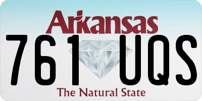 AR license plate 761UQS