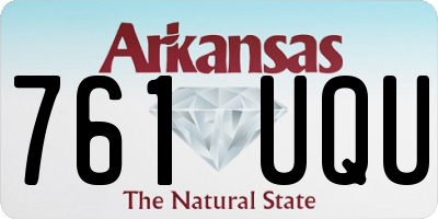 AR license plate 761UQU