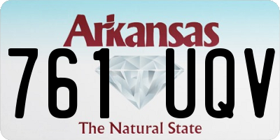 AR license plate 761UQV
