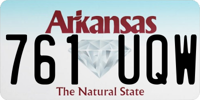 AR license plate 761UQW