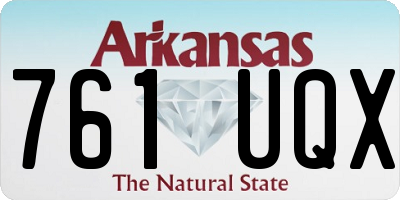 AR license plate 761UQX