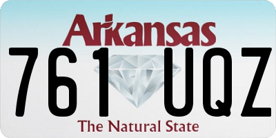 AR license plate 761UQZ