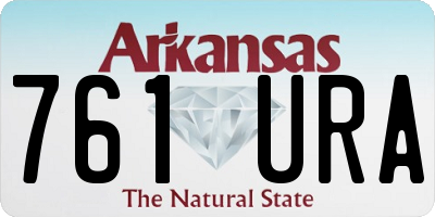 AR license plate 761URA