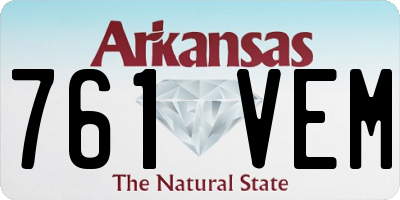 AR license plate 761VEM